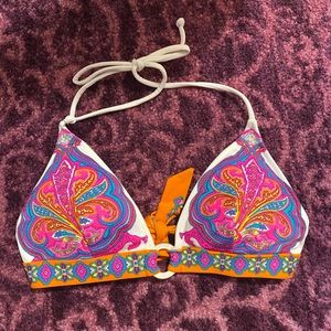 VS White Multicolor Bikini Top